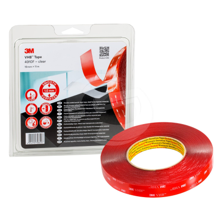 3M™ Clear VHB™ Tape 4910F  - 1mm Thick *NEW SIZES*