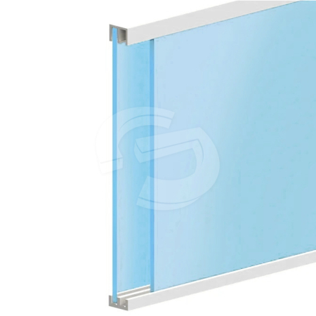 Plastic Double Slider Channel (White) - 2.6m