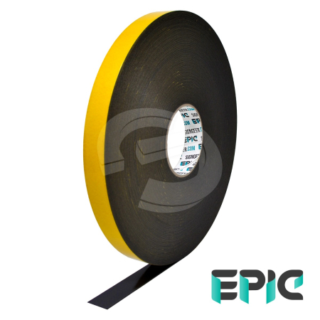 EPIC LIMITLESS General Purpose Signmakers Tape| 0.8mm Thick D/S Foam Tape - Black 