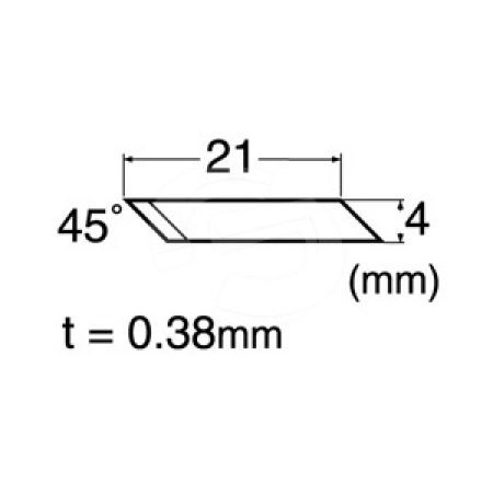 NT Cutter - 45 Degree Replacement Blades - Pack 40 (BDA-200P)