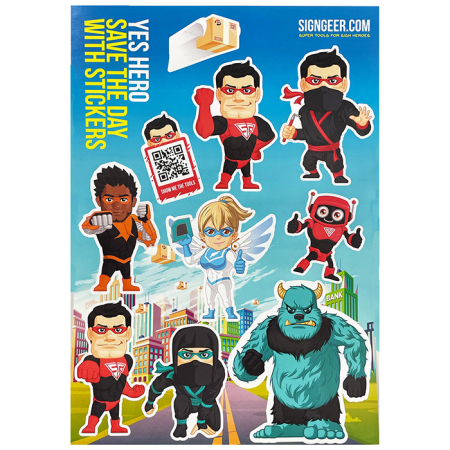 Printropolis Heroes Sticker Sheet