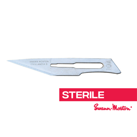 #10A Swann Morton Sterile Carbon Steel Blades (Box of 100)