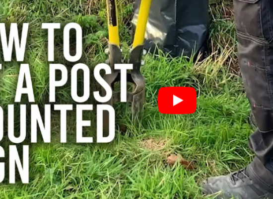 How to fit a Post Mounted Sign